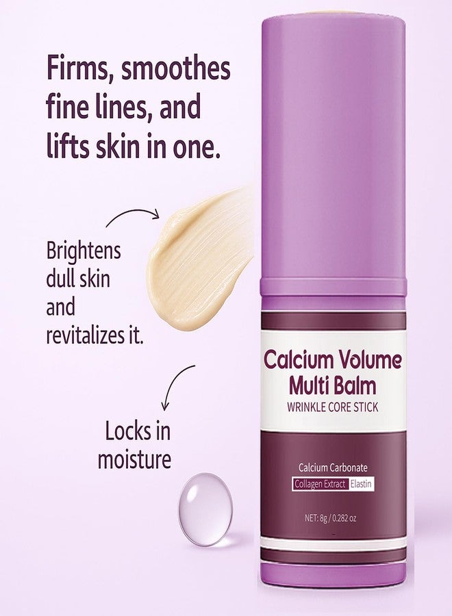 Aseawave 2Pcs Calcium Volume Multi Balm Stick, Korean Skin Care Moisturizing Balm with Vitamin, Almond & Vitamin E for Lip Eye Neck - Image 4